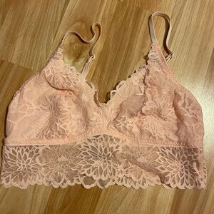 PINK lace bralette